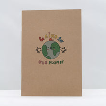 Load image into Gallery viewer, Earth recycled notebook