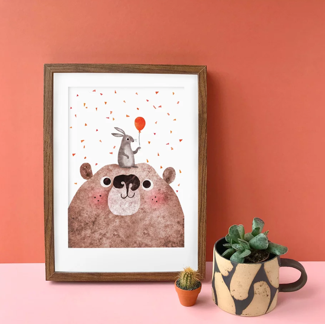 Bear & bunny print