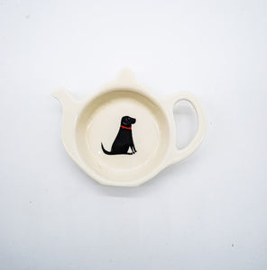 Teabag dish - black labrador