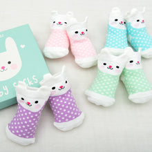 Load image into Gallery viewer, Bonnie the bunny design baby socks (set of 4 pairs)