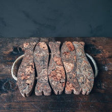 Load image into Gallery viewer, 5 fish marbled cork trivet
