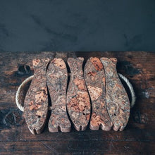 Load image into Gallery viewer, 5 fish marbled cork trivet
