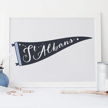 Load image into Gallery viewer, St Albans pennant framed print