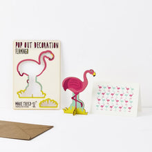 Load image into Gallery viewer, Pop out flamingo card