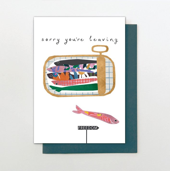 Leaving sardine card
