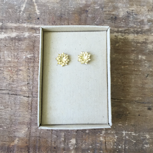Holiday lotus earrings