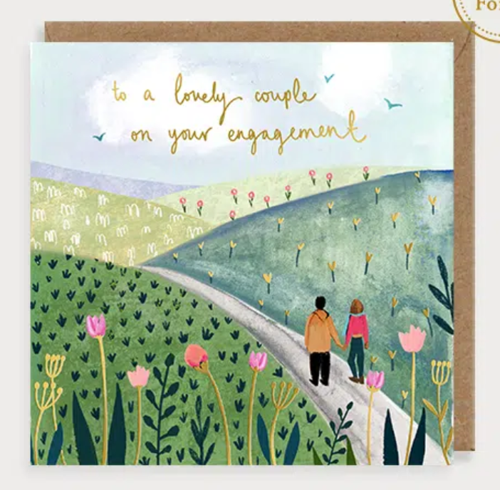 A special couple on your engagement card