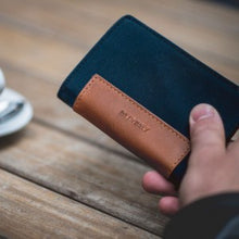 Load image into Gallery viewer, Leather card holder - navy blue