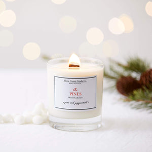 Xmas votive candle - the pines