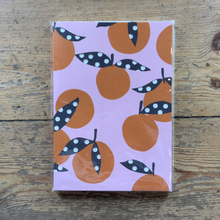 Load image into Gallery viewer, Cut out oranges softback notebook