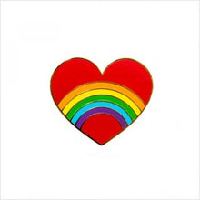 Load image into Gallery viewer, Rainbow heart enamel pin
