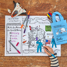 Load image into Gallery viewer, Space explorer placemat to go - colour in & learn