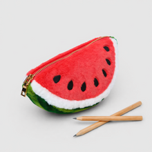 Load image into Gallery viewer, Plush watermelon shaped pencil case
