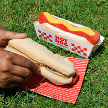 Load image into Gallery viewer, Plush hot dog shaped pencil case
