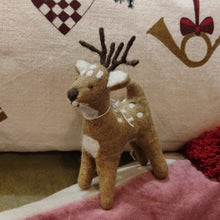 Load image into Gallery viewer, Christmas dec - cute brown deer - big
