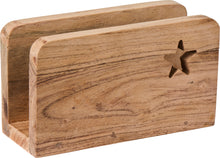Load image into Gallery viewer, Wooden napkin holder with star
