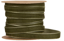 Load image into Gallery viewer, Velvet ribbon on spool - various colours
