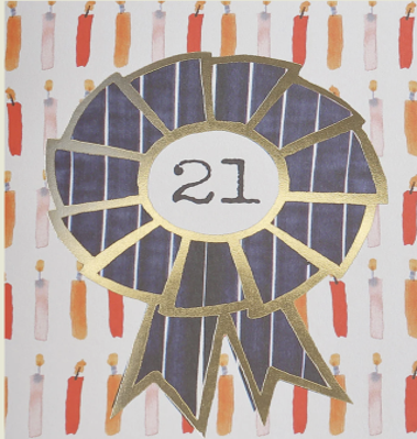 21 rosette greeting card