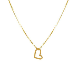 Cupid heart necklace - gold