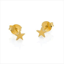 Load image into Gallery viewer, Gold star studs - happy birthday
