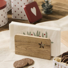 Load image into Gallery viewer, Wooden napkin holder with star
