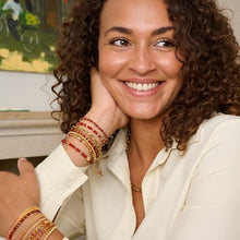 Load image into Gallery viewer, Chiara gold &amp; orange agate gemstone bracelet
