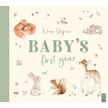 Load image into Gallery viewer, Baby's first year record book - woodland
