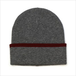 Ribbed beanie hat - grey