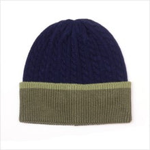 Load image into Gallery viewer, Matty knit gloves - navy &amp; khaki
