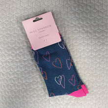 Load image into Gallery viewer, Sketch hearts socks - various colours
