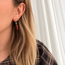Load image into Gallery viewer, Freya studs - jade &amp; red agate
