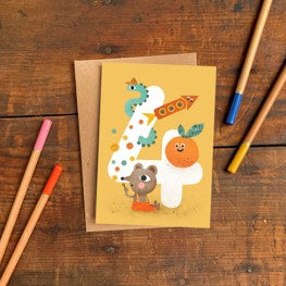 Age four greeting card