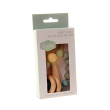 Load image into Gallery viewer, Wooden teether &amp; rattle set
