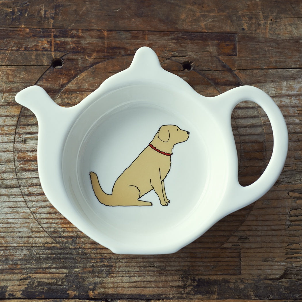 Teabag dish - golden retriever