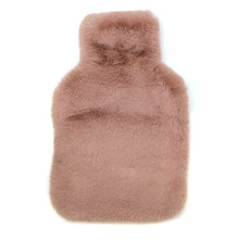 Load image into Gallery viewer, Faux fur hot water bottle - dusky pink
