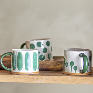 Linora mugs - green