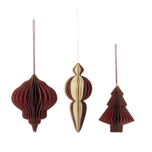 Load image into Gallery viewer, Xmas decs - tinkle ornament - red - set of 3

