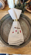 Load image into Gallery viewer, Cloth napkins - branch w/red berries
