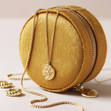Load image into Gallery viewer, Round jewellery case - mustard
