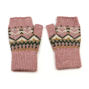 Fair isle bobble hat - pink