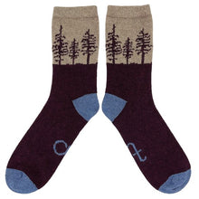 Load image into Gallery viewer, Lambswool socks - forest - aniseed
