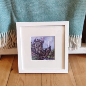 The Abbey print in a frame