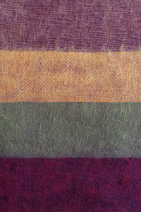 Acorn scarf - raspberry, peach, moss & magenta