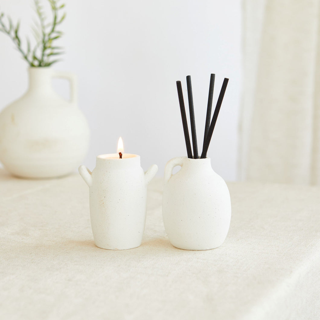Alskar mini candle & diffuser gift set - amber & bergamot