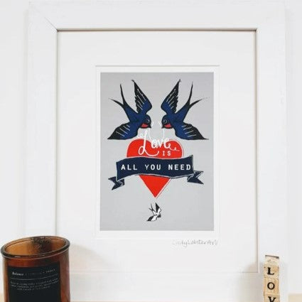 Love is all you need framed print