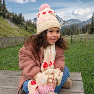 Alpine fair isle knitted gloves