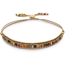 Load image into Gallery viewer, Anastasia gold &amp; tourmaline beaded bracelet SS
