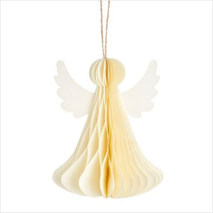 Paper white angel hanging dec