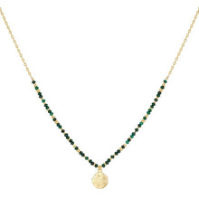 Load image into Gallery viewer, Arlene malachite gold necklace
