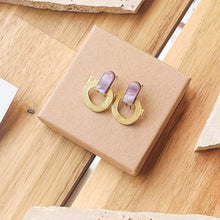 Load image into Gallery viewer, Around brass stud earrings - various colours

